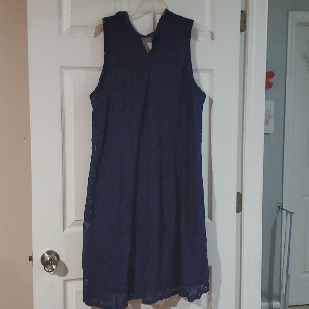 Navy blue crochet/lace dress